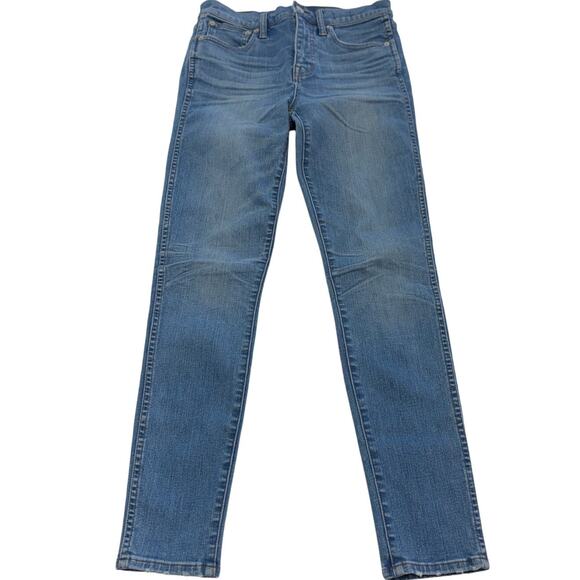 Madewell Jeans Womens 26 Blue 10" High Riser Skinny‎ Skinny Denim Cotton - Picture 2 of 8